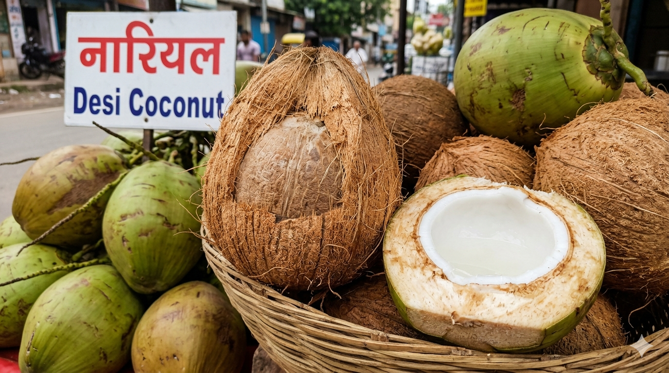 नारियल / Desi Coconut