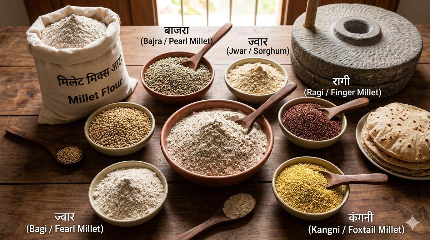 मिलेट मिक्स आटा / Millet Flour