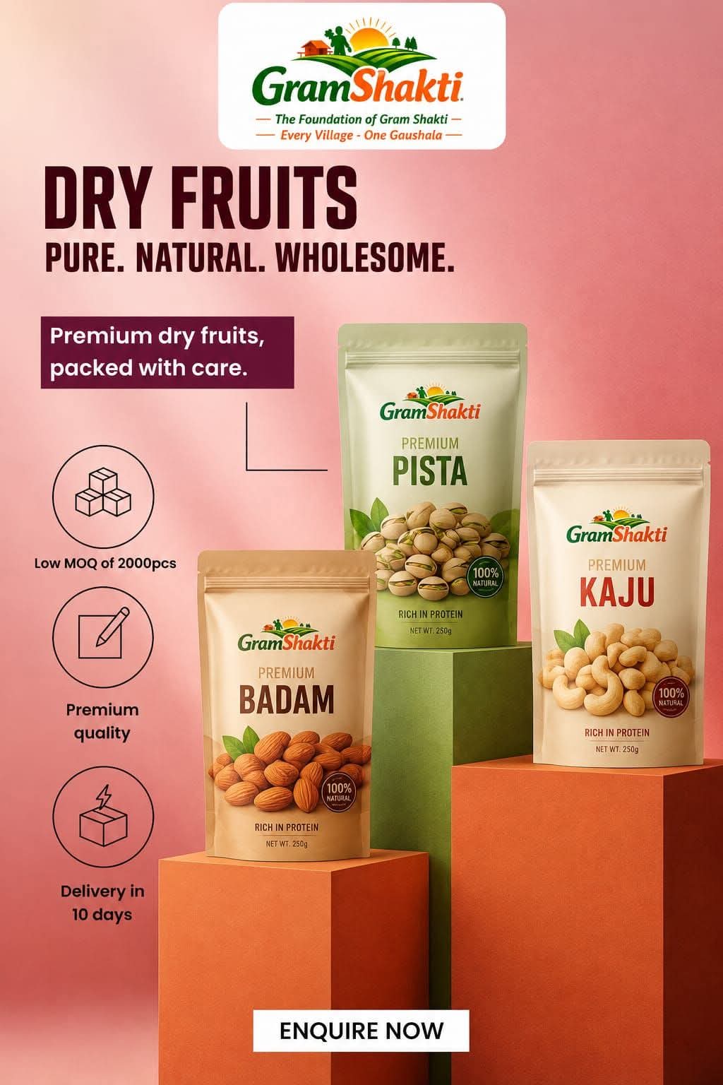 Premium Dry Fruits – Badam, Pista & Kaju